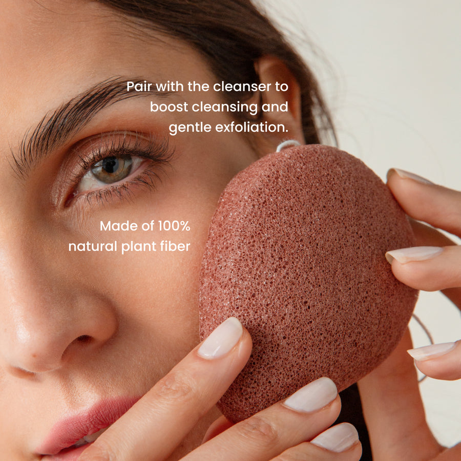 Skincare Daily Ritual: Gentle Cleanser + Konjac Sponge