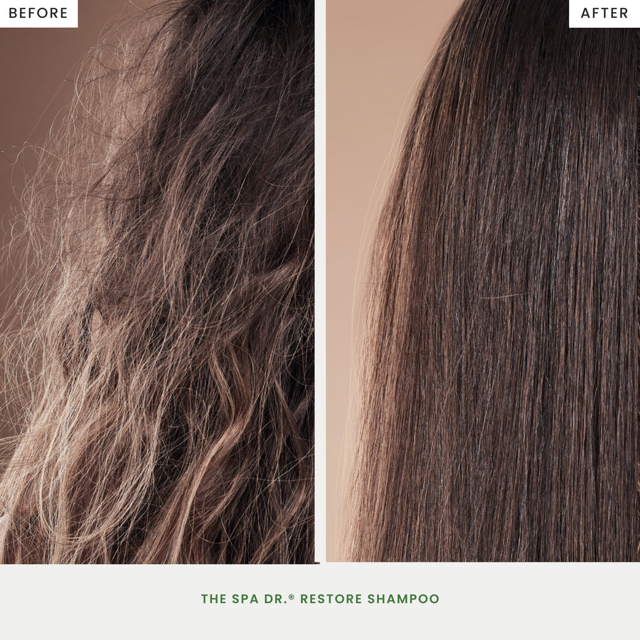 before and after The Spa Dr Restore Shampoo